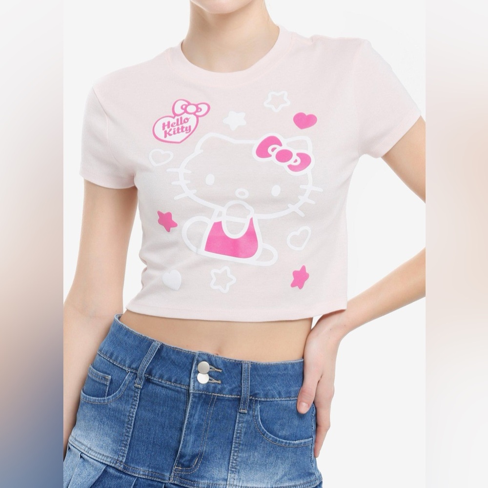 Hot Topic Hello Kitty Stars & Hearts Girls Baby T-Shirt Size 2X